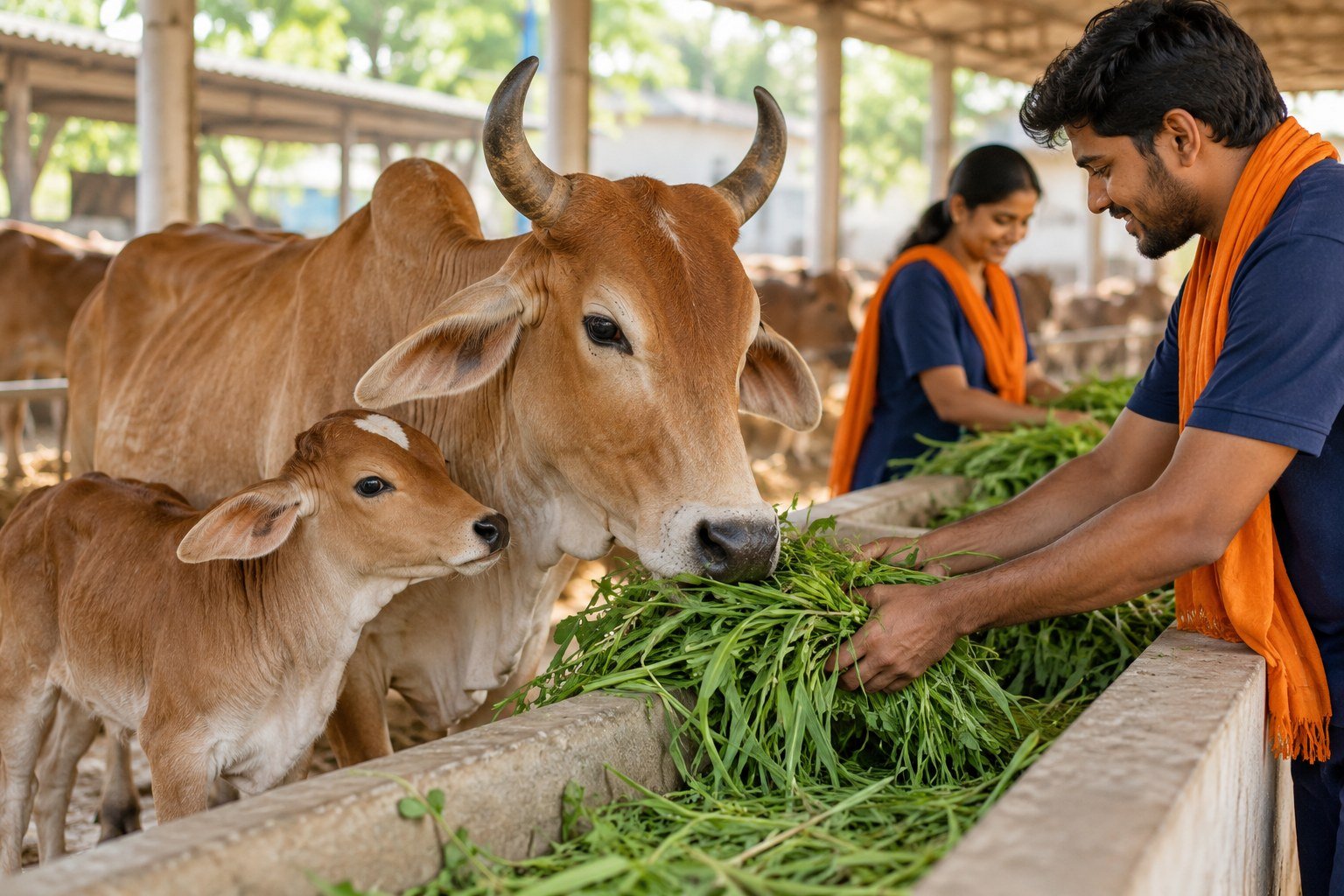 AI illustration of Gau Seva