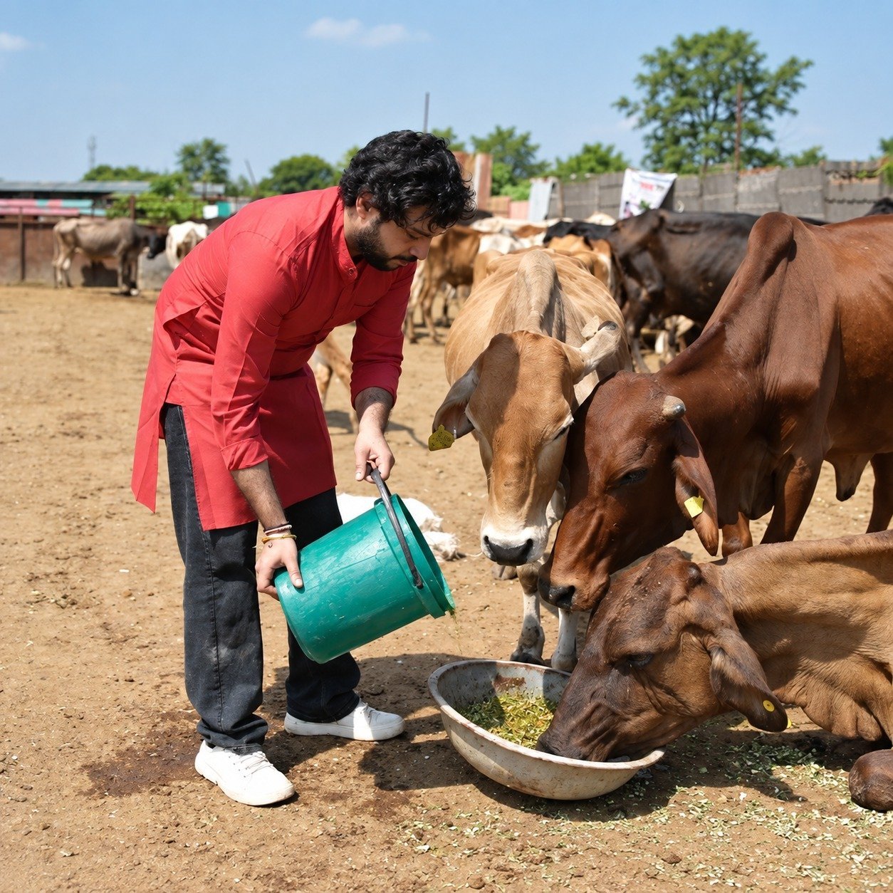 Nutritious fodder for sheltered cows