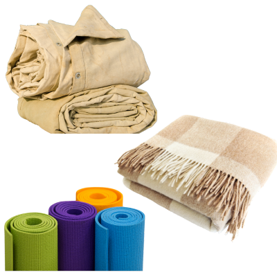 Blankets, Sleeping Mats and Tarpaulins