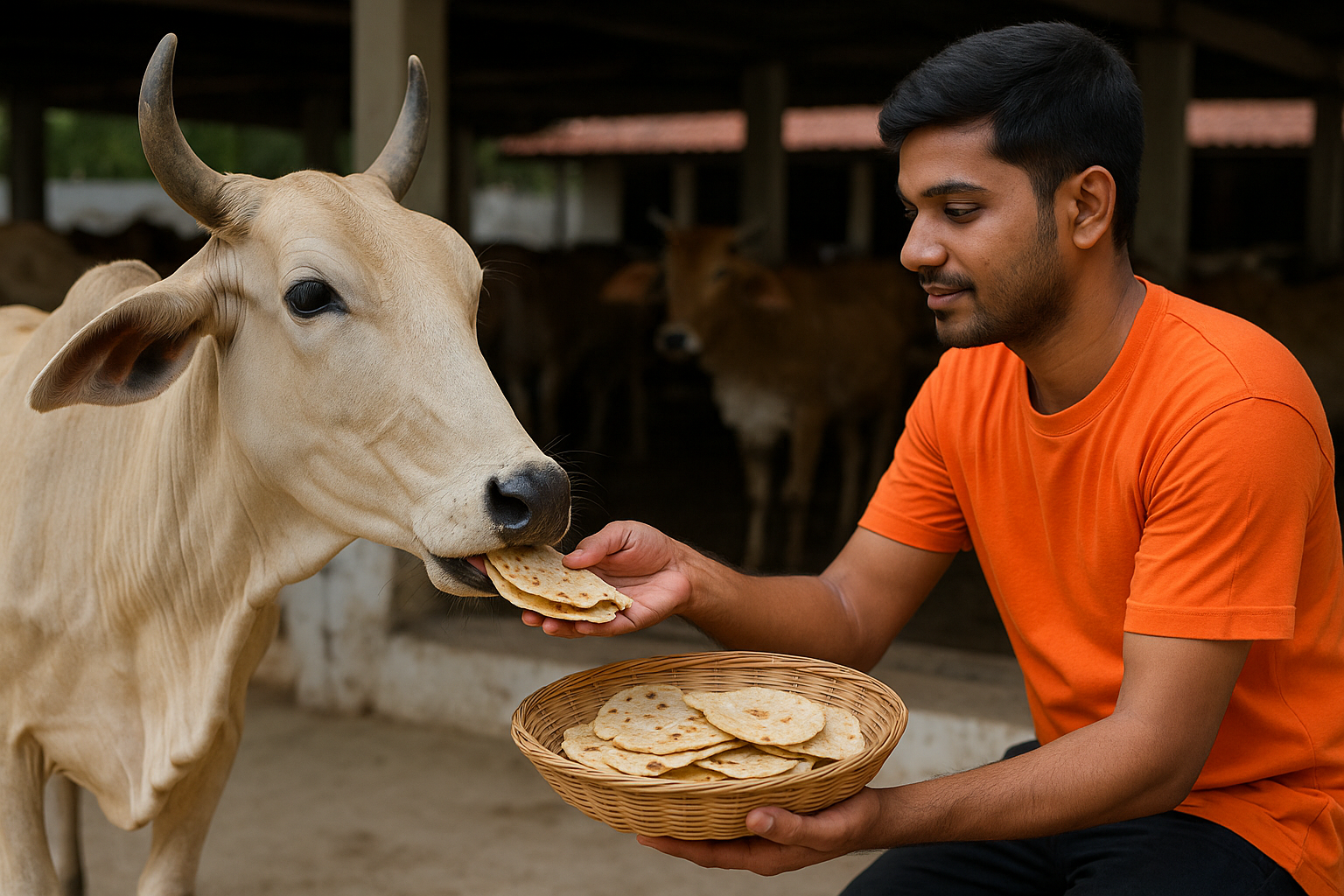First Roti for Gaumata — Roti Daan with Punyakart Foundation