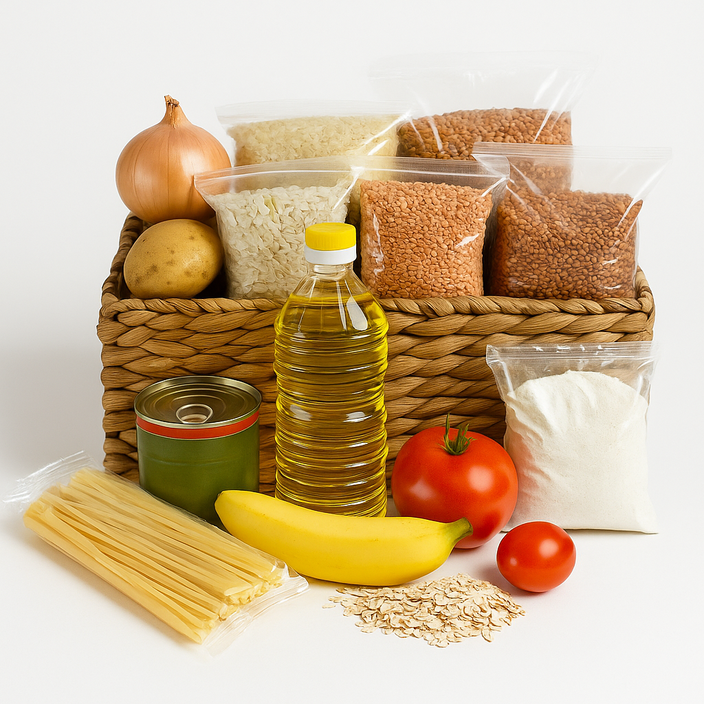 Monthly food ration kit for one poor family