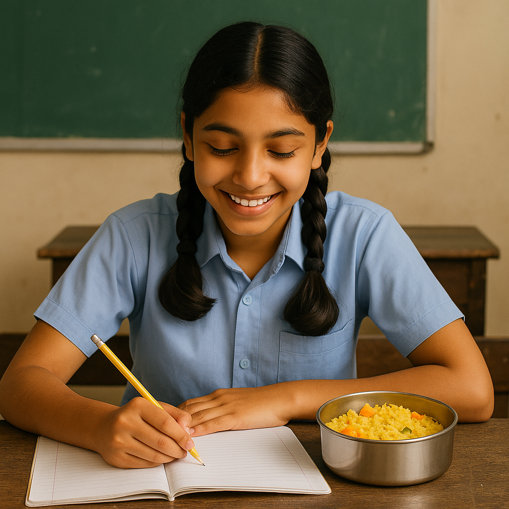 Complete education + meals for one child for one month