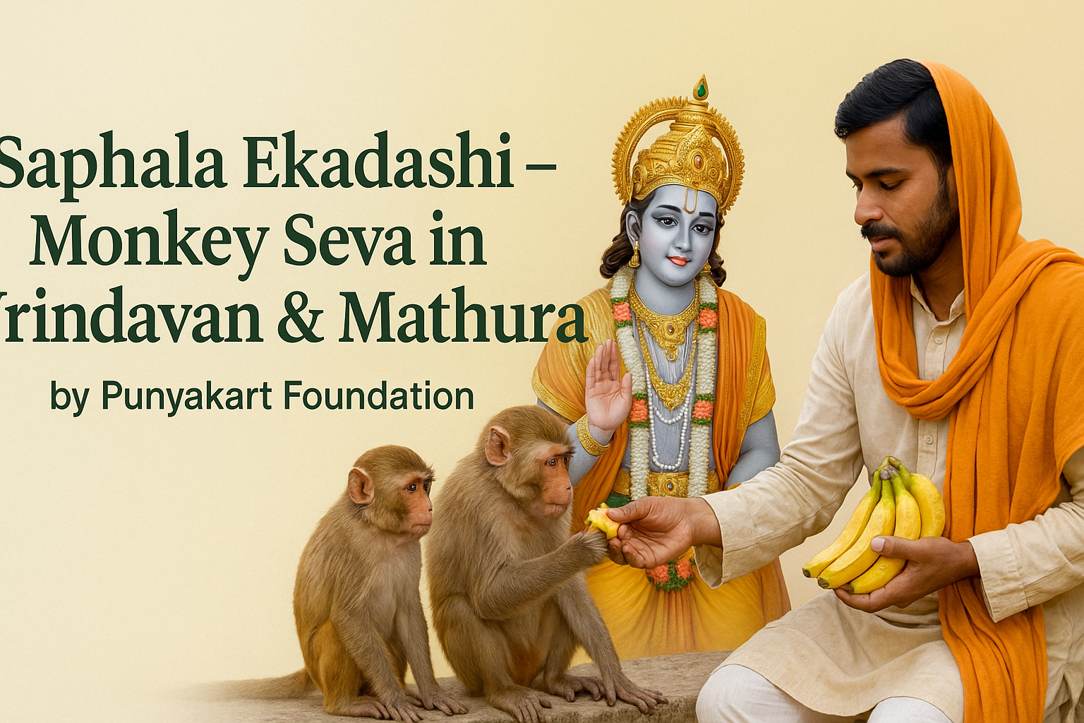 Saphala Ekadashi – Monkey Seva in Vrindavan & Mathura