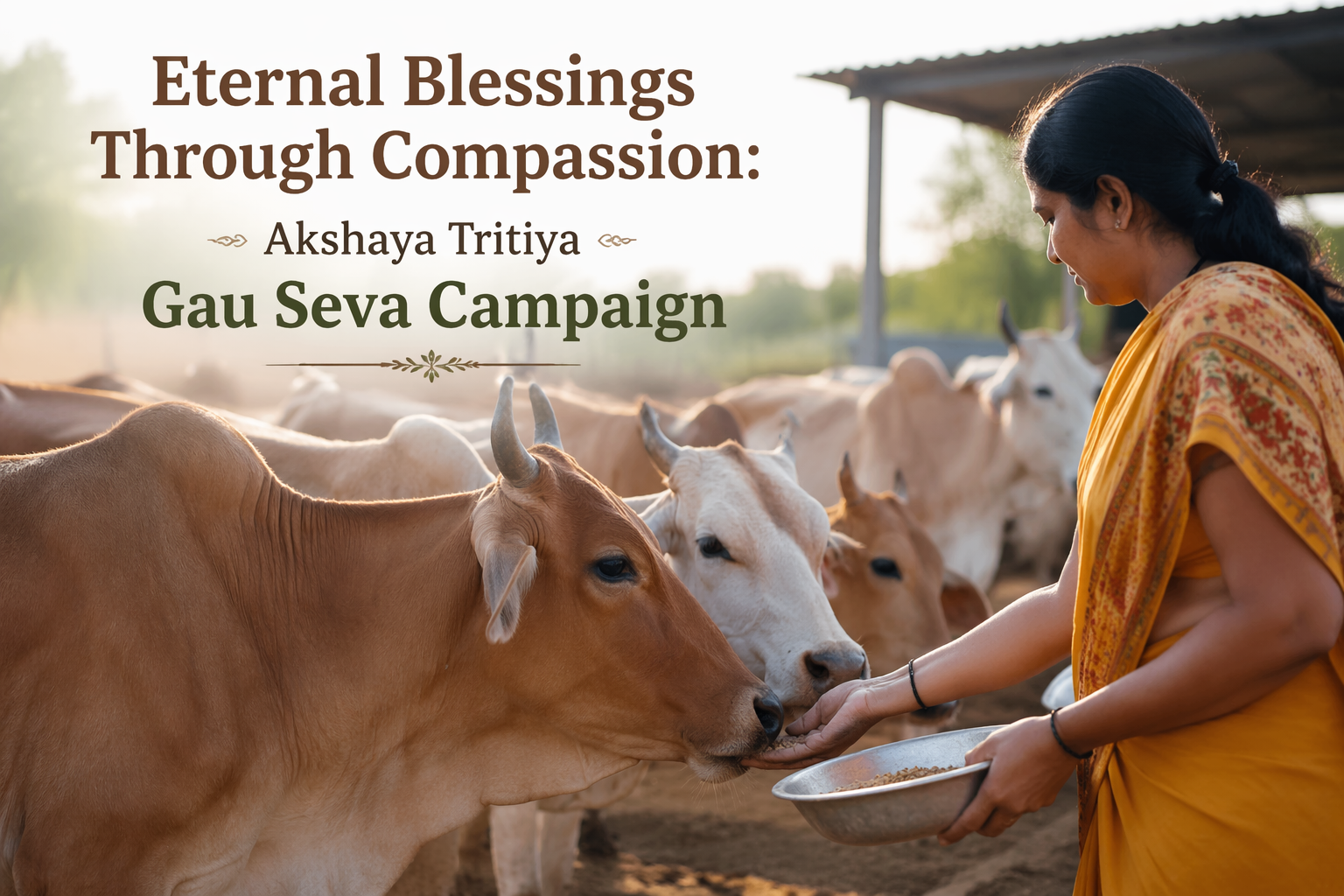 Eternal Blessings Through Compassion: Akshaya Tritiya Gau Seva Campaign