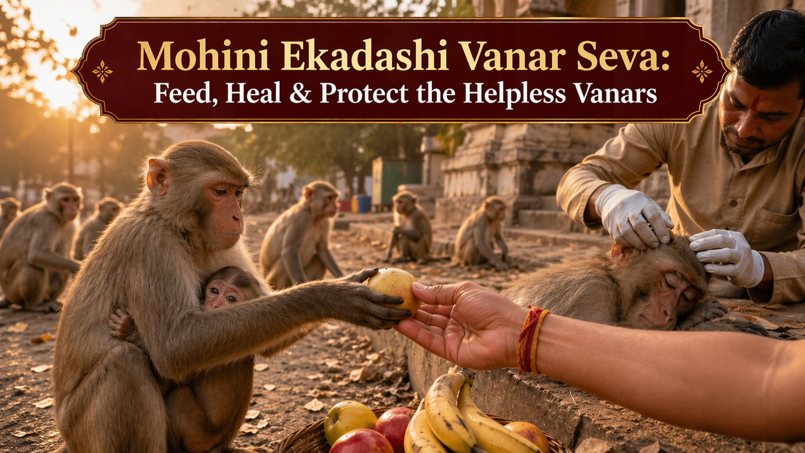 Mohini Ekadashi Vanar Seva: Feed, Heal & Protect the Helpless Vanars