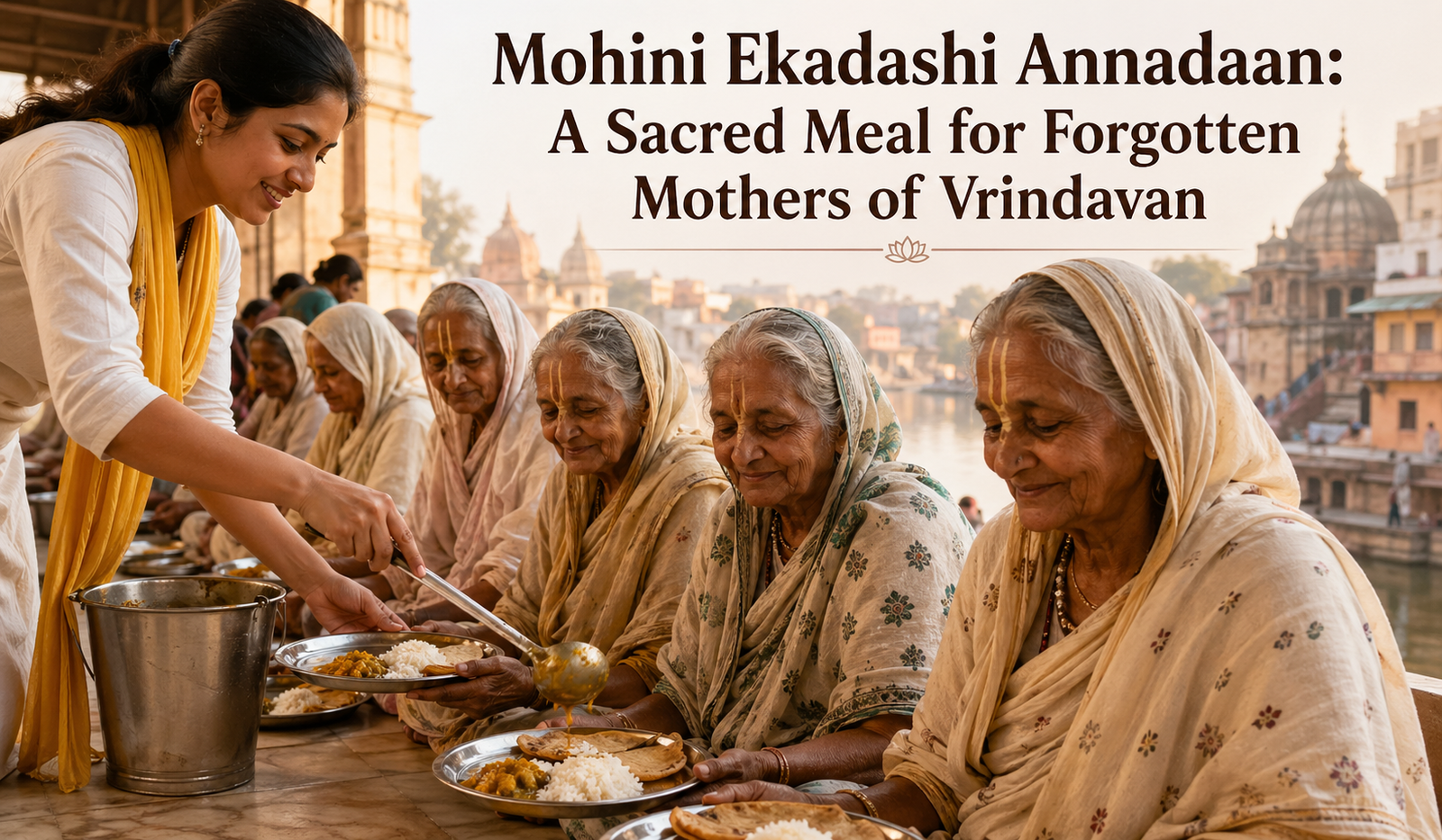 Mohini Ekadashi Old Widow Annadaan: A Sacred Meal for Forgotten Mothers of Vrindavan