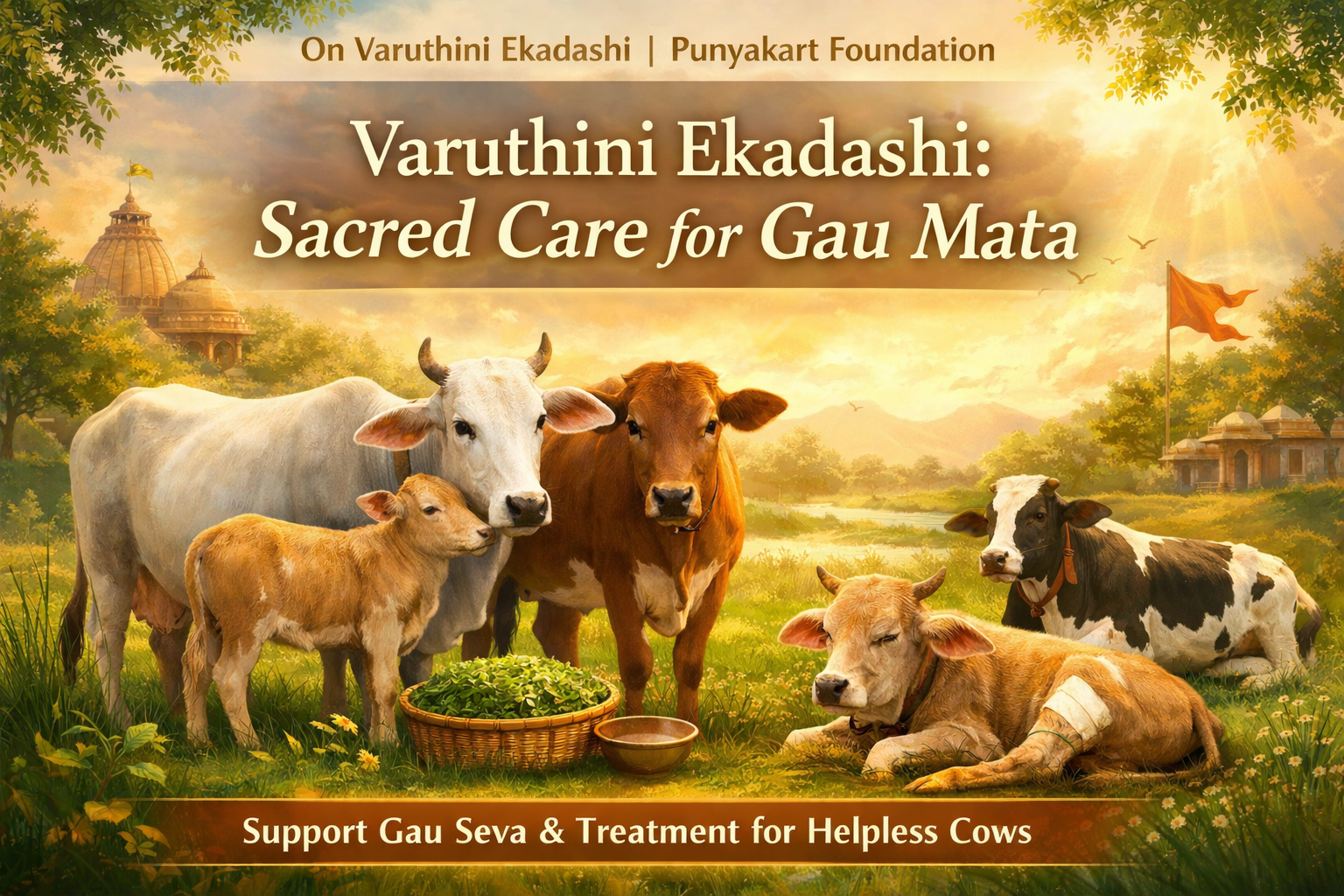 Varuthini Ekadashi Seva for Helpless Cows