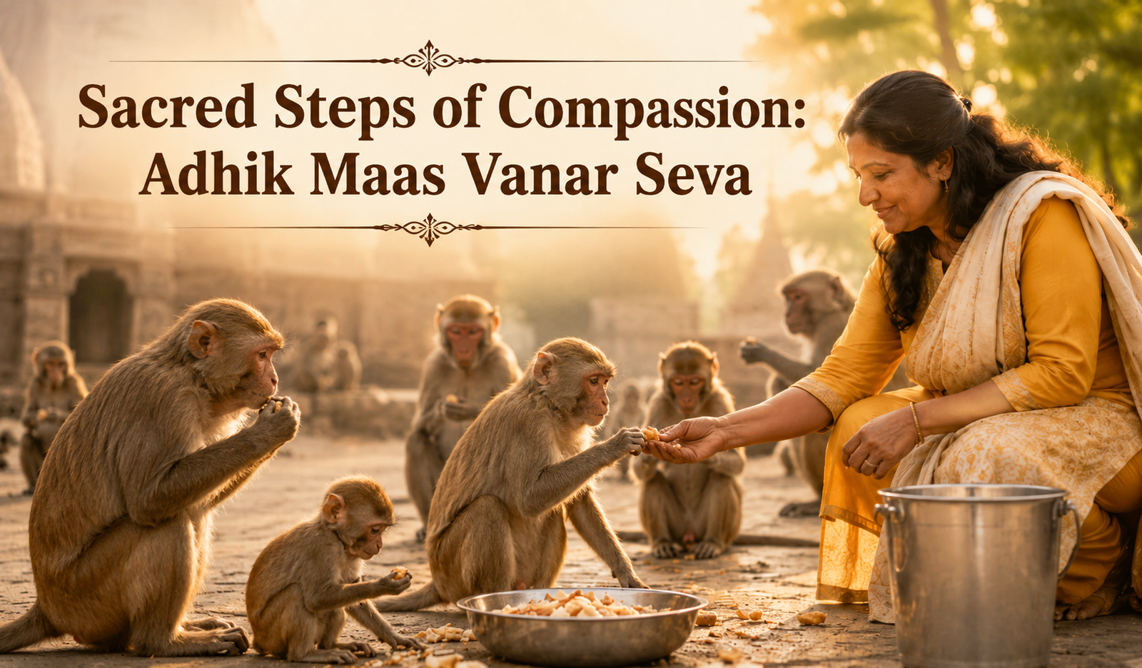 Sacred Steps of Compassion: Adhik Maas Vanar Seva