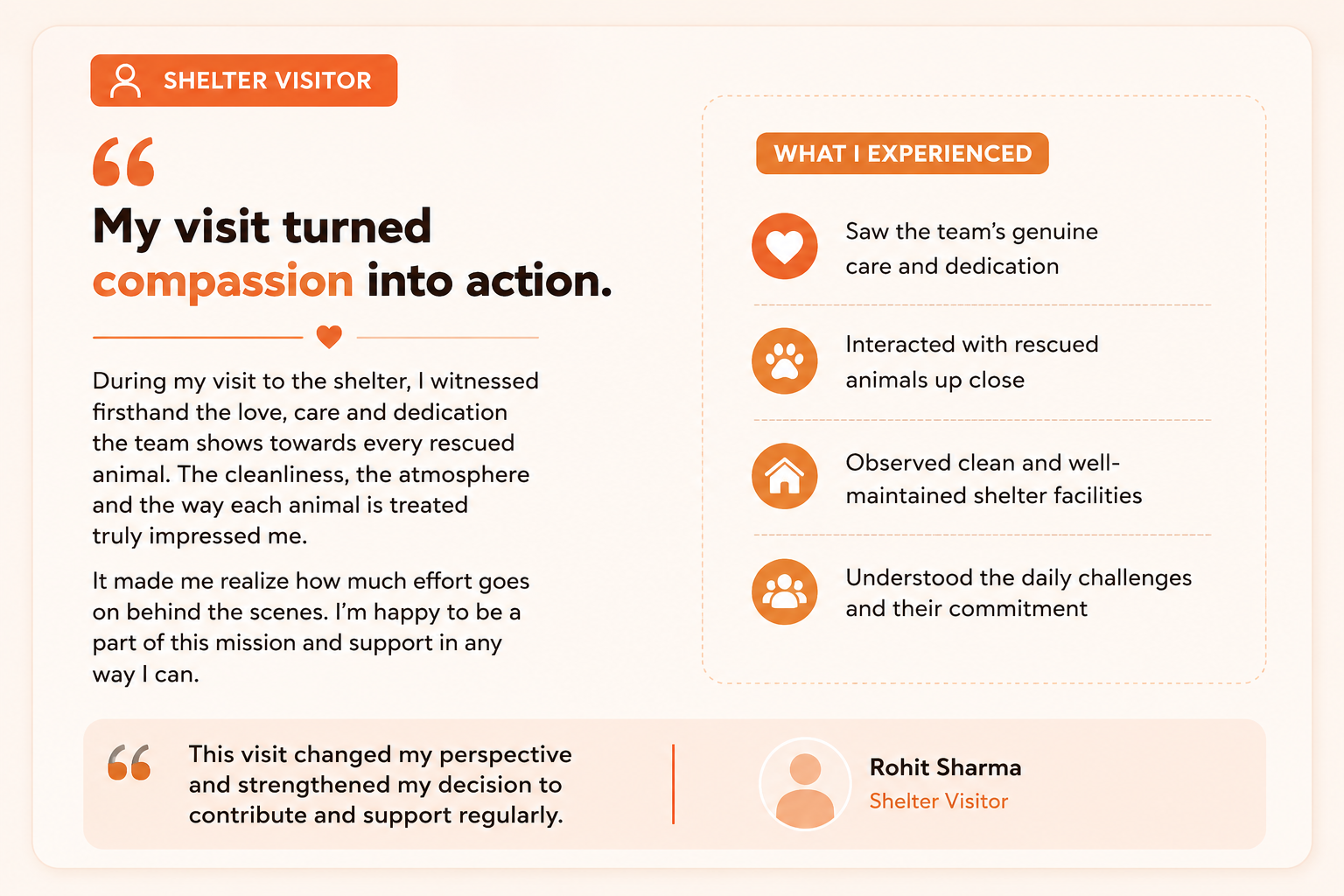 Visitor Testimonial