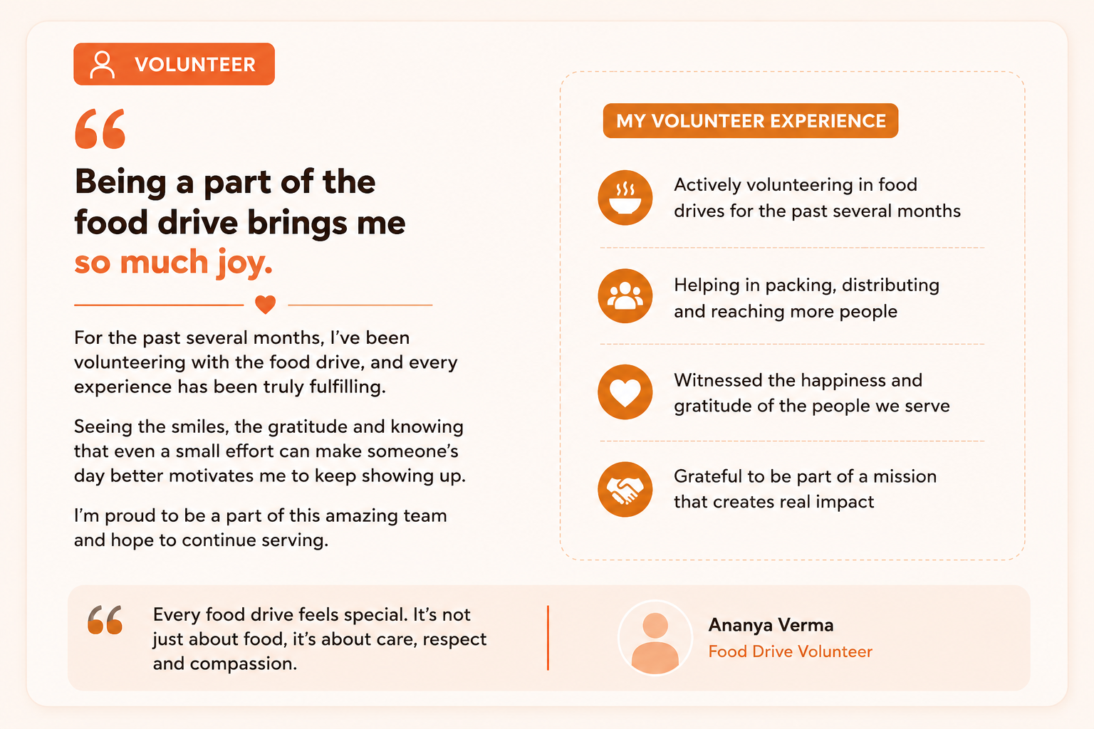 Visitor Testimonial